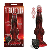 Alien Nation - Fire Dragon - 8 Inch Thrusting Dong Red Fantasy Dongs